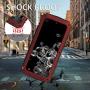Simicoo Samsung Note 20 Ultra Metal Case with Screen Protector Military Rugged Heavy Duty Shockproof with Stand Camera Protector Full Cover case for Note 20 Ultra (Red)
