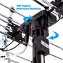 Five Star [Newest 2020] Outdoor Digital Amplified HDTV Antenna - up to 200 Mile Long Range, Directional 360 Degree Rotation by Remote Control, HD 4K 1080P FM Radio,Support 5 TVs Plus Installation Kit