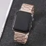 Miniseas Band Compatible with Apple Watch Band 38mm 42mm Stainless Steel Wristband Metal Buckle Clasp Strap Replacement Bracelet for iWatch Series 5/4/3/2/1 40mm 44mm (Retro, 38MM-40MM)