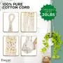 Encore Essentials Macrame Plant Hangers Indoor w/ 2 Hook Options - 37'' Ivory Hanging Planter Basket with Decorative Wood Beads - Hanging Flower Pot Holder - Boho Plant Hanger Style for Indoor/Outdoor Encore Essentials Macrame Plant Hangers Indoor w/ 2 Hook Options - 37'' Ivory Hanging Planter Basket with Decorative Wood Beads - Hanging Flower Pot Holder - Boho Plant Hanger Style for Indoor/Outdoor