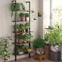 HOMFA 5-Tier Industrial Ladder Shelf Against The Wall, 72.6 Inches Display Storage Rack Plant Flower Stand Utility Organizer Bookshelf Wood Look Accent Metal Frame Furniture Home Office HOMFA 5-Tier Industrial Ladder Shelf Against The Wall, 72.6 Inches Display Storage Rack Plant Flower Stand Utility Organizer Bookshelf Wood Look Accent Metal Frame Furniture Home Office