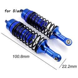 Alloy Shock Absorber Assembled Full Metal Big Bore Shocks Front & Rear Replacement of 5862 for Traxxas Slash 1/10 4x4 4WD Upgrade Parts Dark Blue