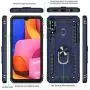 Galaxy A20S Case (Not Fit Galaxy A20/A20E) with HD Screen Protector, Gritup [Military Grade] 360 Degree Rotating Metal Ring Holder Kickstand Armor Bracket Cover Phone Case for Samsung A20S Blue