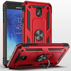 SUSAA Galaxy J7 2018 Case,Samsung Galaxy J7 Aero/J7 Top/J7 Crown/J7 Aura/J7 Refine/J7 Star/J7 Eon Case, 360 Degree Rotating Ring Holder Kickstand Case for Galaxy J7 2018 Red