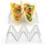 Taco Holders Set of 2 Premium Stainless Steel Stackable Stands, Each Rack Holds 2 or 3 Hard or Soft Tacos, Five Styles Available By 2lbDepot Taco Holders Set of 2 Premium Stainless Steel Stackable Stands, Each Rack Holds 2 or 3 Hard or Soft Tacos, Five Styles Available By 2lbDepot