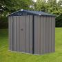 Storage Buildings and Sheds 6x4 FT Outdoor Metal Garden Shed Utility Tool Storage with Double Door & Lock for Tools, Lawn Equipment