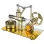 Yamix Stirling Engine Kit, DIY Single Cylinder Balance Stirling Engine Model Science Experiment Kit Education Toy with All-Metal Base Yamix Stirling Engine Kit, DIY Single Cylinder Balance Stirling Engine Model Science Experiment Kit Education Toy with All-Metal Base
