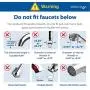 Waterdrop WD-FC-06 NSF Certified Stainless-Steel Faucet Water Filter, Carbon Block Water Filtration System, Tap Water Filter, Reduces Chlorine, Heavy Metals and Bad Taste (1 Filter Included)