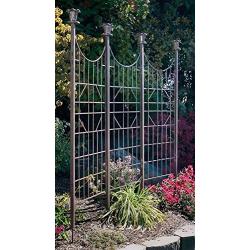 H Potter Large Iron Garden Trellis for Climbing Plants Patio Screen Deck Privacy Fence