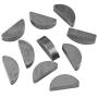 Qiilu 80pcs Woodruff Keys Kit, Metal Woodruff Keys Assortment Set Different Sizes Fasteners Mechanical Industry
