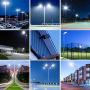 LEDMO 300W LED Parking Lot Lights with Adjustable Arm Mount Dusk-to-Dawn Photocell Sensor, Outdoor Parking Lot Lighting 36000LM, 5000K, PI65