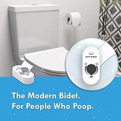 BUTT BUDDY Duo - Bidet Toilet Seat Attachment & Fresh Water Sprayer (Easy to Install | Non-Electric | Dual-Nozzle Cleaning | Gentle Wash | Healthy, Sanitary Bathroom)