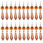 longsheng 20pcs Amber Crystal Chandelier Icicle Prisms Lamp Candelabra Replacement Parts with Octagon Beads,DIY Crystal Curtain Pendants 38mm
