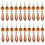 longsheng 20pcs Amber Crystal Chandelier Icicle Prisms Lamp Candelabra Replacement Parts with Octagon Beads,DIY Crystal Curtain Pendants 38mm