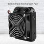 fosa 90mm 8 Tubes Thread CPU Cooling Water Row Heat Exchanger Fan, G1/4 Thread Water Cooling Radiator with Fan for Beauty Apparatus Industrial Equipment