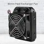 fosa 90mm 8 Tubes Thread CPU Cooling Water Row Heat Exchanger Fan, G1/4 Thread Water Cooling Radiator with Fan for Beauty Apparatus Industrial Equipment