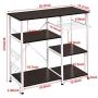 Mr IRONSTONE Kitchen Bakers Rack Utility Storage Shelf Microwave Stand 3-Tier+3-Tier Table for Spice Rack Organizer Workstation (35.5'' Dark Brown) Mr IRONSTONE Kitchen Bakers Rack Utility Storage Shelf Microwave Stand 3-Tier+3-Tier Table for Spice Rack Organizer Workstation (35.5'' Dark Brown)