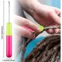 166 Pieces Crochet Hair Tools Kit, Latch Hook Crochet Needle Dreadlock Crochet Hook Dreadlocks Hair Locking Tool Braiding Beads Metal Cuffs for Crochet Braiding Hair Decoration