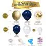OuMuaMua 129Pcs Navy Blue Gold Balloon Arch Garland Kit, Navy White Gold Confetti Balloons with Balloon Accessories for Graduation Party Baby Shower Wedding Birthday Class of 2020 Prom Decorations OuMuaMua 129Pcs Navy Blue Gold Balloon Arch Garland Kit, Navy White Gold Confetti Balloons with Balloon Accessories for Graduation Party Baby Shower Wedding Birthday Class of 2020 Prom Decorations