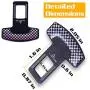 JUSTTOP 2-Pack Car Seat Belt Clip, Car Seat Belt Silencer Metal Tongue, Seat Safety Belt Buckle Auto Metal Seat, Universal for Most Vehicle-Black and White Plaid
