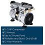 HQUA PAS20 Pond & Lake Aeration System for Up to 3 Acre, 1/2 HP Compressor + Two 100 Weighted Tubing + 2 Diffusers