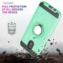 Galaxy J3 2018/J3 Eclipse 2/J3 Orbit/J3 Achieve/Express Prime 3/J3 Prime 2/Amp Prime 3 Case HD Phone Screen Protector,Ymhxcy 360 Stand & Dual Layer Back Cover for Galaxy J3 Emerge 2018-ZH Mint