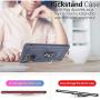 CoverON Metal Ring Kickstand Resistor Series Car Mount Compatible Phone Shockproof Cover for Samsung Galaxy S10 Lite Case/Galaxy A91 Case - Navy Blue
