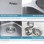 Ruvati 15 x 18 Inch Undermount 16 Gauge Stainless Steel Bar Prep Sink - RVM4110