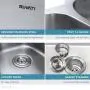 Ruvati 15 x 18 Inch Undermount 16 Gauge Stainless Steel Bar Prep Sink - RVM4110