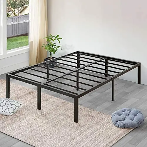 SLEEPLACE 18 Inch High Profile Heavy Duty Steel Slat / Mattress Foundation / Bed Frame, Queen SLEEPLACE 18 Inch High Profile Heavy Duty Steel Slat / Mattress Foundation / Bed Frame, Queen