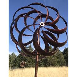 Bronze Flower Style Kinetic Wind Garden Spinner