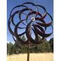 Bronze Flower Style Kinetic Wind Garden Spinner Bronze Flower Style Kinetic Wind Garden Spinner