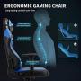 YITAHOME Gaming Chair Big and Tall Heavy Duty 400lbs Ergonomic Video Game Chair Racing Style High Back Office Computer Chair with Headrest and Lumbar Support,Blue