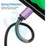 CyvenSmart USB Type C Cable, USB A 2.0 to USB-C Fast Charger Extra Long Durable TPE Cord Compatible with Samsung Galaxy A10/A20/A51/S10/S9/S8 Plus/Note 9/8,LG V50 V40 G8 (2Pack 1Foot, Purple)