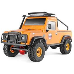 RGT RC Crawler 1:16 4wd RC Car Metal Gear Off Road Truck RC Rock Crawler 136161 Hobby Crawler RTR 4x4 Waterproof RC Toy (Yellow)