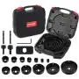 Hole Saw Set HYCHIKA 19 Pcs Hole Saw Kit with 13Pcs Saw Blades, 2 Mandrels, 2 Drill Bits, 1 Installation Plate, 1 Hex Key, Max Size 6'' and Min Size 3/4'', Ideal for Soft Wood, Plywood, Drywall, PVC Hole Saw Set HYCHIKA 19 Pcs Hole Saw Kit with 13Pcs Saw Blades, 2 Mandrels, 2 Drill Bits, 1 Installation Plate, 1 Hex Key, Max Size 6'' and Min Size 3/4'', Ideal for Soft Wood, Plywood, Drywall, PVC
