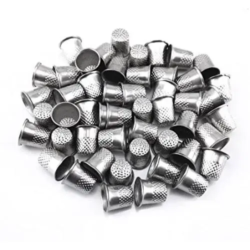 Honbay 50pcs Silver Sewing Quilting Metal Thimbles DIY Craft Finger Protector Honbay 50pcs Silver Sewing Quilting Metal Thimbles DIY Craft Finger Protector