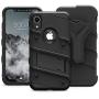 ZIZO Bolt Series for iPhone XR Case Military Grade Drop Tested with Tempered Glass Screen Protector Holster and Kickstand Black Black