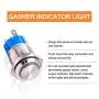 Gasher 5pcs 16mm/0.63inch Metal Momentary Stainless Push Button Switch for Car RV Truck Boat with 12V LED Light Green Yellow Red Blue White