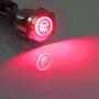 ESUPPORT 12V Car Vehicle Red LED Light Fog Push Button Metal Toggle Switch 16mm