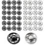 Beadnova Sew on Snaps Metal Press Buttons Snap Fasteners for Clothing (100 Sets, 2 Colors)