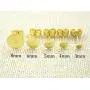 (Apfel) 50 pcs Surgical Stainless Ear Stud Finding [ Gold ] 3x12mm, 0.6mm Pin, with Ear nut Finding, Hypoallergenic, Non Metal Allergy, Parts, 丸皿3㎜ピアス ゴールド