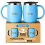 Coffee Mug with Lid (Set of 2) – Stainless Steel Camping Mug with Handle, Double Wall & Insulated Metal Cup - BPA Free, Shatterproof, Dishwasher Safe (13.5oz) Coffee Mug with Lid (Set of 2) – Stainless Steel Camping Mug with Handle, Double Wall & Insulated Metal Cup - BPA Free, Shatterproof, Dishwasher Safe (13.5oz)