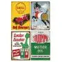 12 Pieces Gas and Oil Tin Signs, Retro Vintage Metal Sign for Home Man Cave Garage, 8x12 Inch/20x30cm
