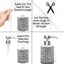 Elegant Flat Top Stainless Steel Soap and Lotion Dispenser Pumps, 2 Pieces, Replacement for Your Bottles, Includes 2 Nine Inch Tubes …