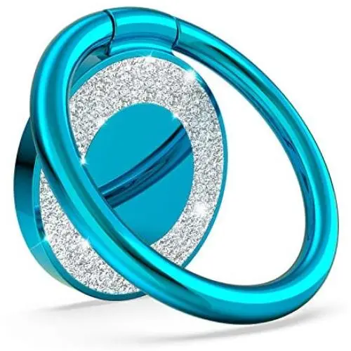 Cell Phone Ring Holder Finger Grip, Allengel 360 Rotation Metal Finger Kickstand Holder for Magnetic Car Mount Compatible with All Smartphone (Ice Blue) Cell Phone Ring Holder Finger Grip, Allengel 360 Rotation Metal Finger Kickstand Holder for Magnetic Car Mount Compatible with All Smartphone (Ice Blue)