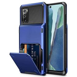 Vofolen for Galaxy Note 20 Case 5G Wallet 4-Card Flip Cover Credit Card Holder ID Slot Back Hidden Pocket Dual Layer Protective Hybrid Hard Shell TPU Bumper Armor for Samsung Note 20 6.7 Navy