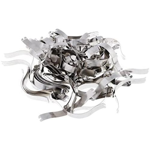 Baoblaze 100 Pieces Wholesale Spring Clips Holds Framed Object Snugly Against Frame Molding fit for Metal Aluminum Frames