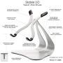 Thought Out Stabile 2.0 Stand Silver - Made in USA - Compatible with Apple iPad, Pro, Air, Air 2, 12.9, 11, 10.5, 10.2, 9.7, Surface Galaxy Tablet Holder