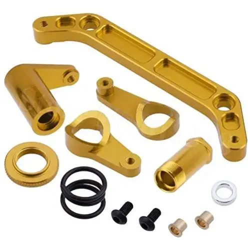 Parts & Accessories Aluminium Steering Servo Saver Complete Set EA1009 EA1011 for JLB Racing Cheetah 1/10 Brushless RC Car Monster Truck Upgrade - (Color: Golden 6869) Parts & Accessories Aluminium Steering Servo Saver Complete Set EA1009 EA1011 for JLB Racing Cheetah 1/10 Brushless RC Car Monster Truck Upgrade - (Color: Golden 6869)